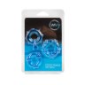 Набор из 3 синих эрекционных колец с различным рельефом