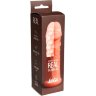 Телесный фаллоудлинитель Extra Sense Bubbles - 13,5 см.
