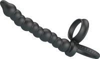 Черная насадка на пенис для двойного проникновения Dillion