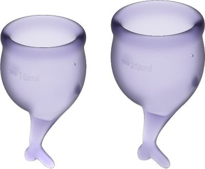 Набор фиолетовых менструальных чаш Feel secure Menstrual Cup  Цена 1 772 руб. Feel secure Menstrual Cup - набор, состоящий из двух менструальных чаш, вместимостью 15 и 20 мл. Изготовлены они из медицинского, приятного на ощупь силикона. Благодаря бесшовной обработке и элегантно расположенной мини-ручке в виде хвостика чашка очень проста и приятна в использовании. Менструальная чаша является экологически чистой альтернативой тампонам. Гибкий материал идеально адаптируется к вашим контурам и обеспечивает безопасную гигиеническую защиту на срок до 12 часов. Для более комфортного введения в первые разы можно использовать лубрикант на водной основе. Страна: Германия. Материал: силикон.