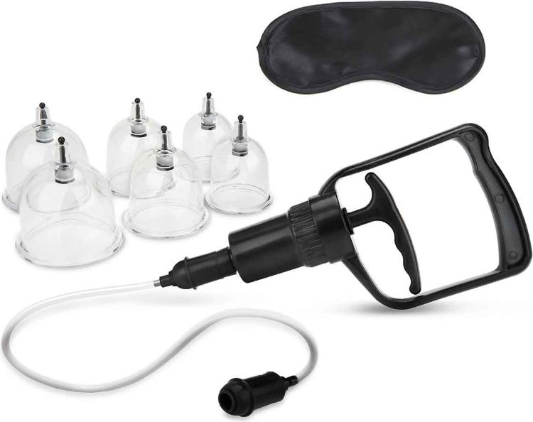 Набор из 6 вакуумных банок с насосом Erotic Suction Cupping Set