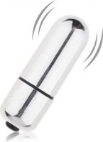 Серебристая вибропуля X-Basic Bullet Mini One Speed - 5,9 см.