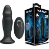 Черная анальная втулка с 12 режимами вибрации Mr Play - 12,4 см.