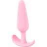 Розовая анальная втулка Mini Butt Plug - 8,4 см.
