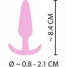 Розовая анальная втулка Mini Butt Plug - 8,4 см.