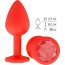 Красная анальная втулка с красным кристаллом - 7,3 см.  Цена 1 706 руб. - Красная анальная втулка с красным кристаллом - 7,3 см.