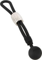 Черное эрекционное лассо с шариком-утяжелителем Heavy Rope