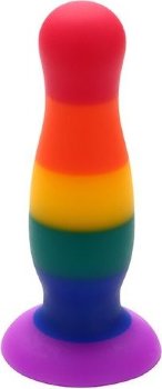 Разноцветная анальная пробка COLOURFUL PLUG - 12,5 см.