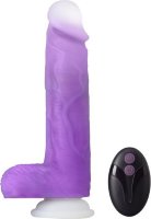 Фиолетовый вибратор-реалистик Encore 8 Inch Vibrating Dildo - 21,6 см.
