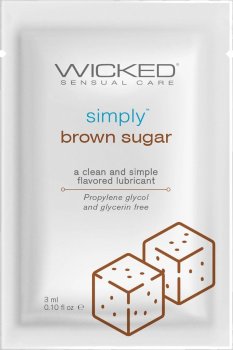 Саше лубриканта на водной основе Simply Aqua Brown Sugar с ароматом коричневого сахара - 3 мл.