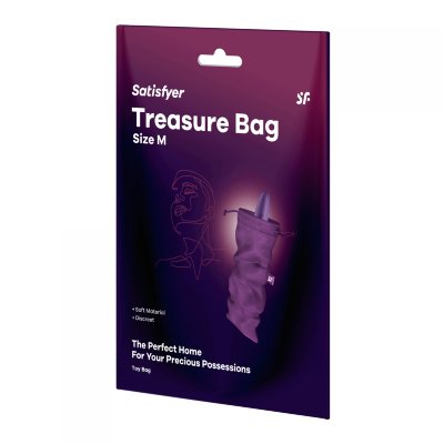 Фиолетовый мешочек для хранения игрушек Treasure Bag M  Цена 941 руб. Satisfyer Treasure Bag – специализированный мешочек для хранения девайсов. Данный мешочек сделан из прочного материала, который долго и качественно прослужит вложенным в него изделиям. Материал: нейлон, полиэстер, полипропилен. Размеры - 24х12 см. Страна: Германия.
