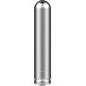 Серебристая стальная вибропуля Ferro - 7,2 см.