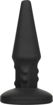 Черная анальная вибропробка с массажем бусинами Bionic Beaded Rimming Probe - 14,5 см.