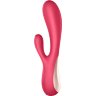 Красный вибратор-кролик Satisfyer Mono Flex с управлением через приложение - 20,4 см.