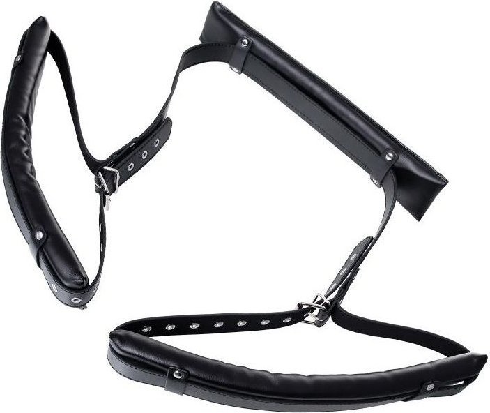 Черные кожаные стропы для фиксации Anonymo