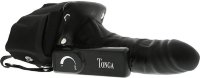 Мужской фаллопротез с вибрацией ROBOTIC MALE STRAP-ON BLACK - 17 см.