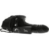 Мужской фаллопротез с вибрацией ROBOTIC MALE STRAP-ON BLACK - 17 см.