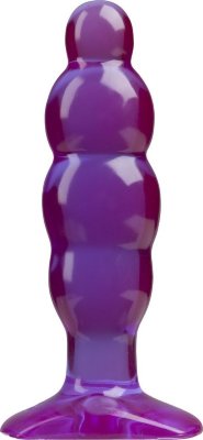 Фиолетовая рельефная анальная пробка SpectraGels Purple Anal Stuffer - 14 см.  Цена 3 033 руб. Длина: 14 см. Диаметр: 4 см. Чтобы получить максимум удовольствия от анальной стимуляции, нет нужды прилагать большие усилия. Это анальная ёлочка сделает всё и даже больше, по высшему разряду! Нежно проникая в попку, расширяя задний проход, она подарит сладкое чувство наполненности. А также заставит трепетать каждую клеточку вашего тела! Минимальный диаметр - 2,2 см. Страна: США. Материал: поливинилхлорид (ПВХ, PVC).
