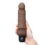 Коричневый вибратор с клиторальным выступом 7 Realistic Vibrator - 21,5 см. - Коричневый вибратор с клиторальным выступом 7 Realistic Vibrator - 21,5 см.