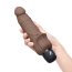 Коричневый вибратор с клиторальным выступом 7 Realistic Vibrator - 21,5 см. - Коричневый вибратор с клиторальным выступом 7 Realistic Vibrator - 21,5 см.