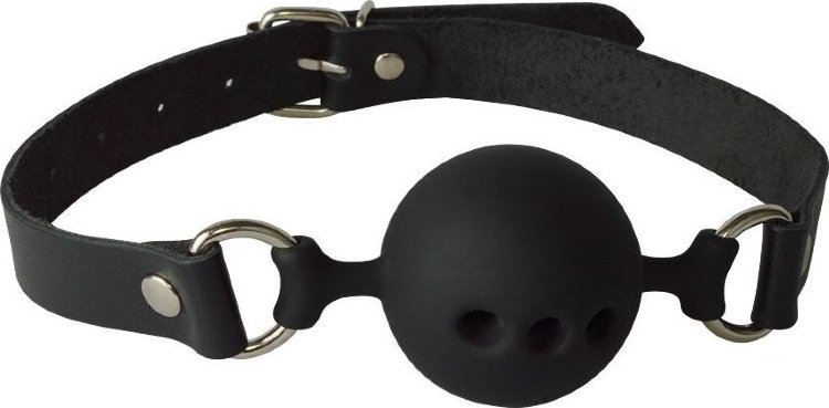 Силиконовый кляп-шар с отверстиями для дыхания