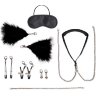 Большой эротический набор из 12 предметов Interchangeable Collar Nipple Clips Set