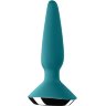 Бирюзовая анальная пробка с вибрацией Satisfyer Plug-ilicious 1 - 13,5 см.