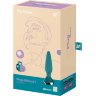 Бирюзовая анальная пробка с вибрацией Satisfyer Plug-ilicious 1 - 13,5 см.