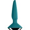 Бирюзовая анальная пробка с вибрацией Satisfyer Plug-ilicious 1 - 13,5 см.