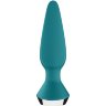 Бирюзовая анальная пробка с вибрацией Satisfyer Plug-ilicious 1 - 13,5 см.