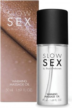 Съедобное cогревающее массажное масло Slow Sex - 50 мл.
