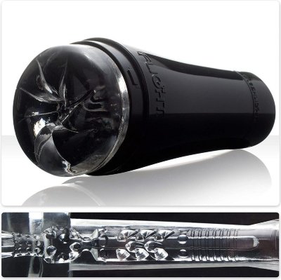 Черный мастурбатор-анус Fleshlight - Flight Pilot Длина: 21 см. Диаметр: 7.5 см. С виду – не совсем обычная попка (ох уж эта манящая полупрозрачность!). Внутри – нечто потрясающее! Тоннель этого мастурбатора продемонстрирует вам всё многообразие рельефа – рёбрышки, точки, шишечки, шипы… Проникая внутрь и наслаждаясь чувственным массажем ствола пениса, вы просто не сможете не взорваться брызгами удовольствия. Страна: Испания. Материал: Super Skin.