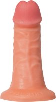 Телесный фаллоимитатор с присоской RealStick CALIBER - 16 см.