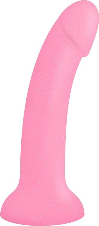 Фаллоимитатор из жидкого силикона Dildolls Glitzy - 17,6 см.