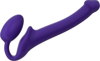 Фиолетовый безремневой страпон Silicone Bendable Strap-On - size S