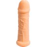 Телесный фаллоудлинитель Extra Size Bubbles - 15,5 см.