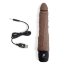 Коричневый вибромассажер 7 Realistic Vibrator - 20 см. - Коричневый вибромассажер 7 Realistic Vibrator - 20 см.