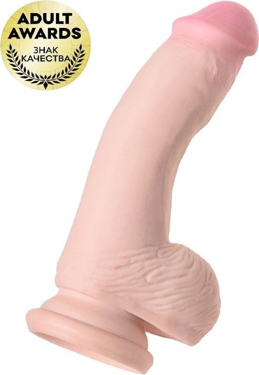 Телесный реалистичный фаллоимитатор на присоске Paul - 19 см.