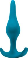 Бирюзовая анальная пробка Smooth - 12,5 см.