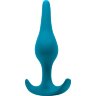 Бирюзовая анальная пробка Smooth - 12,5 см.