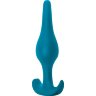 Бирюзовая анальная пробка Smooth - 12,5 см.