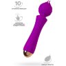 Лиловый вибратор Hyacinth с лепестками - 21,5 см.