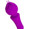Лиловый вибратор Hyacinth с лепестками - 21,5 см.