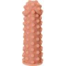 Телесная реалистичная насадка KOKOS Extreme Sleeve 02 с дополнительной стимуляцией - 12,7 см.