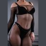 Эффектные замшевые трусы-стринги Sex Game