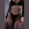 Эффектные замшевые трусы-стринги Sex Game