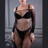 Эффектные замшевые трусы-стринги Sex Game