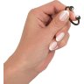 Черное металлическое кольцо под головку со стразами Glans Ring