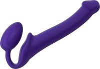 Фиолетовый безремневой страпон Silicone Bendable Strap-On - size M