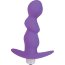 Фиолетовый рельефный вибромассажер с ограничителем - 9,5 см.  Цена 995 руб. - Фиолетовый рельефный вибромассажер с ограничителем - 9,5 см.